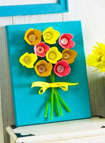 mothers day egg carton flowers
